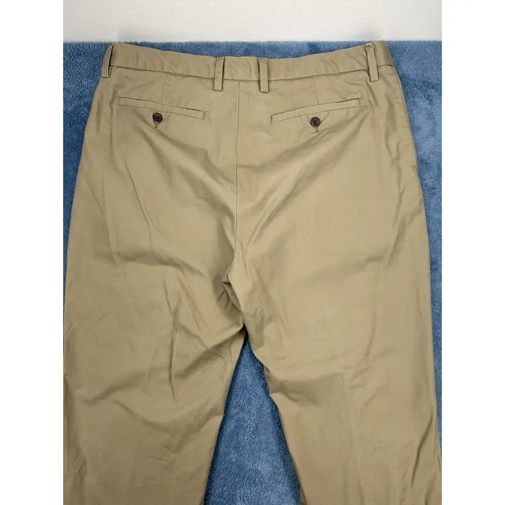 Banana Republic Pants Mens 38x32 Beige 100% Cotton Tailored Slim